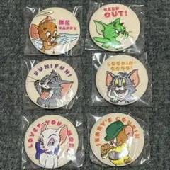 トムとジェリー シークレット刺繍缶バッジ 6種 まとめ売り