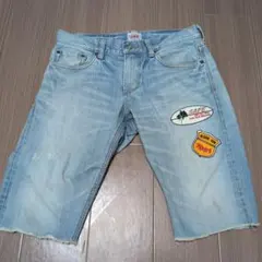 激レア Y2K EDWIN ワッペン カスタム デニム ハーフパンツ