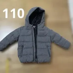 GLOBAL WORK グレー フード付きダウンコート 110 くらい　M