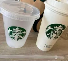 スターバックス リユーザブルカップ コールドカップ 2個セット ストロー付き