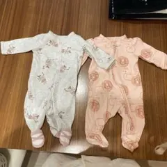 carter's ロンパース 3m グレー ピンク　2枚セット