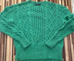 ラルフローレン 緑 ニット