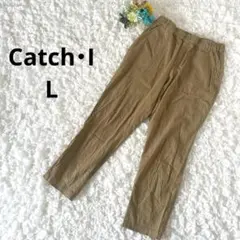 【極美品】Catch・I コットンパンツ　ウエストゴム　ベージュ　L