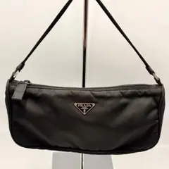 PRADAミニ 定番ハンドバッグ ポーチ ブラック シルバー金具 Y2K 美品のサムネイル