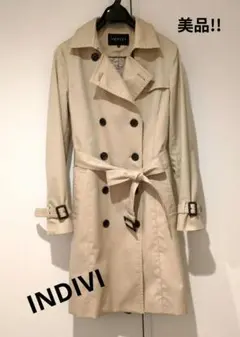 【値下げ中！美品】INDIVI トレンチコート　裏地付き