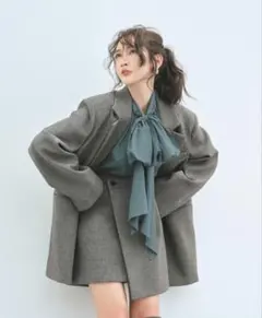 フレイアイディー／ボンディングBIGジャケット【GRY】新品・タグ付き