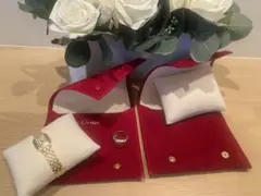 Cartier 赤 ジュエリーポーチ　２つ