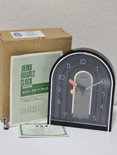 【未使用】SEIKO ポストモダン 置時計 QZ219K 元箱・説明書付のサムネイル