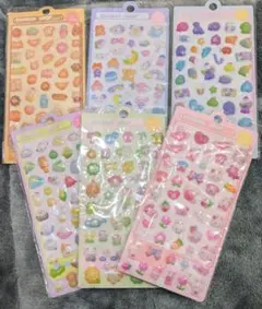 ✧ぷくぷくシール　立体シール　3Dシール　6枚セット✧