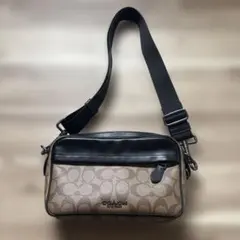 て*る様 「美品」COACH ショルダーバッグ ベージュ/ブラック
