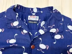 【超美品】サニースポーツ WESTCOAST アロハシャツ フラミンゴ ネイビーのサムネイル