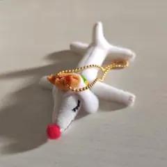 奈良美智　白い犬ストラップ