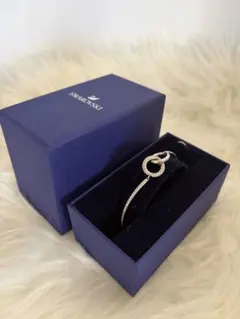 Swarovski シルバー ダブルリング ブレスレット