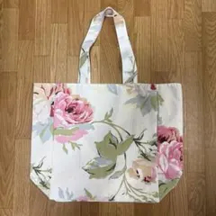 値下げ！新品未使用ローラアシュレイ 花柄プリントトートバッグ②
