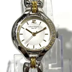★Courreges クレージュ V401-1030 コンビ 腕時計 稼働品のサムネイル
