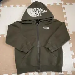 THE NORTH FACE フード付き裏起毛パーカー 110cm カーキ