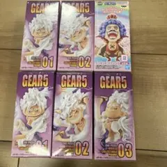 ワンピース　ワーコレ　ギア5 ルフィ　メタリックver. 6点セット