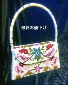 ★再お値下げ★豪華　総ビーズ仕上げ　フォーマルハンドバッグ　花