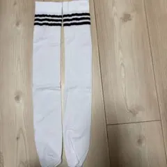 ホワイトソックス 5足セット 黒ストライプ付き