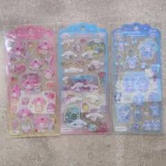 ドロップジュエリーシール　3種セット　シナモロール　クロミ　マイメロディ