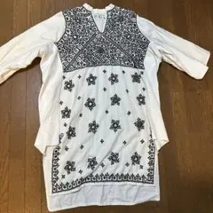 ヴィンテージ 刺繍入りチュニック リネン