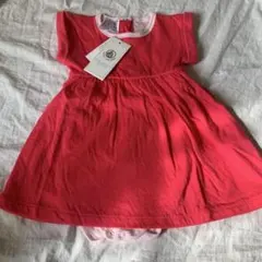 新品　PETIT BATEAU ピンク ワンピース 12m74cm