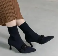 RANDA ストレッチベルトデザインソックスブーツ　Lサイズ