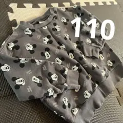 キッズトレーナー ミッキー 総柄 フタフタ