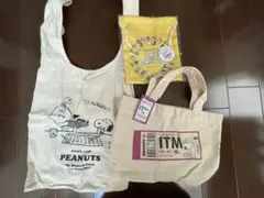 スヌーピー トートバッグ クリーム色