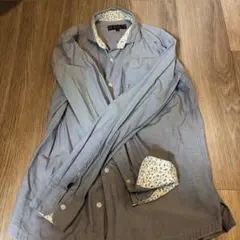 MONSIEUR NICOLE ブルーグレーシャツ 46のサムネイル