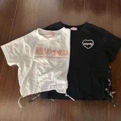 rabyraby Tシャツ 2枚セット ブラック ホワイト　美品　140 子供服のサムネイル