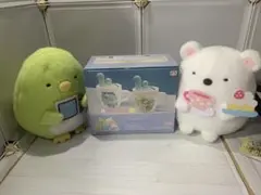 【プライズ品】すみっコぐらし ぬいぐるみ2体 ＋ きらきらな夜 小皿マグカップ