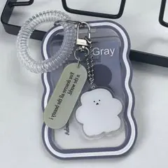 グレー カードホルダー トレカケース 透明 クリア かわいい おしゃれ 雑貨