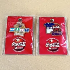 ２点★2002FIFAワールドカップピンバッジ★コカコーラ★日韓、アルゼンチン他