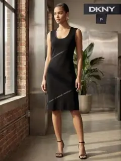 DKNY ブラック ノースリーブ ワンピース P ダナキャランのサムネイル
