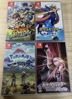 Nintendo Switchソフト　ポケモン、マリオストライカーズ等4点セット