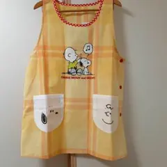 タグ付き未使用 スヌーピー エプロン 大きいサイズ 3L〜4L