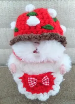 はむにぎり ぬい服 着せ替え服 編み物 帽子セット　ピザ