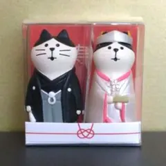 デコレ コンコンブル　ウエディング和装猫 ペアセット
