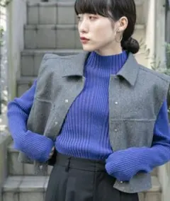 KBF ケービーエフ illi ランダムRIBハイネックニット