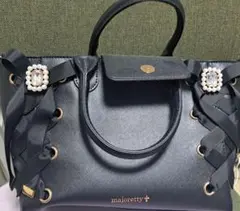 majoretty ブラック ショルダーバッグ