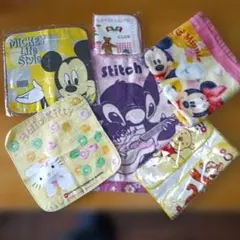 ディズニー キャラクター 等のタオルハンカチ 6枚セット　未使用品・使用品