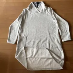 裏起毛カジュアルロングトレーナー