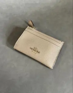 コーチ ピンク ベージュ カードケース キーケース