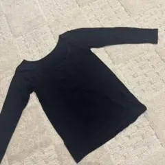 レディース　トップス　長袖　BLACK 肌着　シンプル　Mサイズ　無地