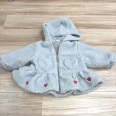 Cottoli ボアアウター ハート フリル 80cm