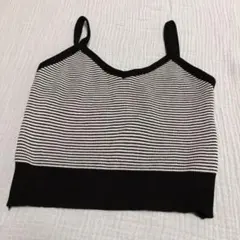 値下げ FUN ジャガードニット クロップドタンクトップのサムネイル