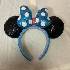 ディズニー ミニー カチューチャ ブルー 水玉