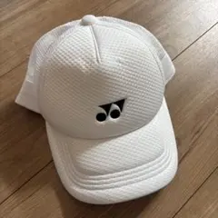 美品YONEX テニス キャップ ホワイト メッシュ