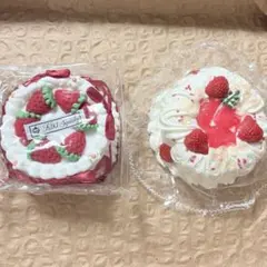 kikisquishy いちご ホールケーキ スクイーズ 2個セット